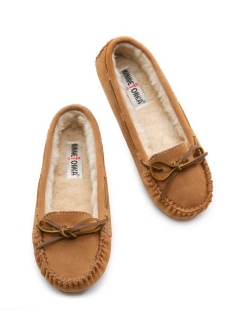 Minnetonka Leather Cally Moccasin Slippers